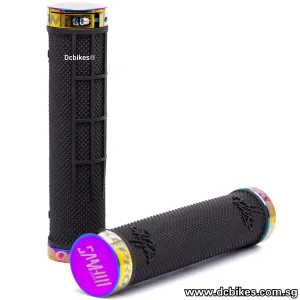 Nukeproof Oil Slick Sam Hill Enduro Race Rainbow MTB Bicycle Lock Grips