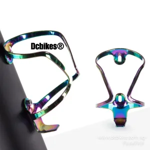 Oil Slick Chameleon 3D Jet Fuel Rainbow MTB Road Waterbottle Cage Holder 27g