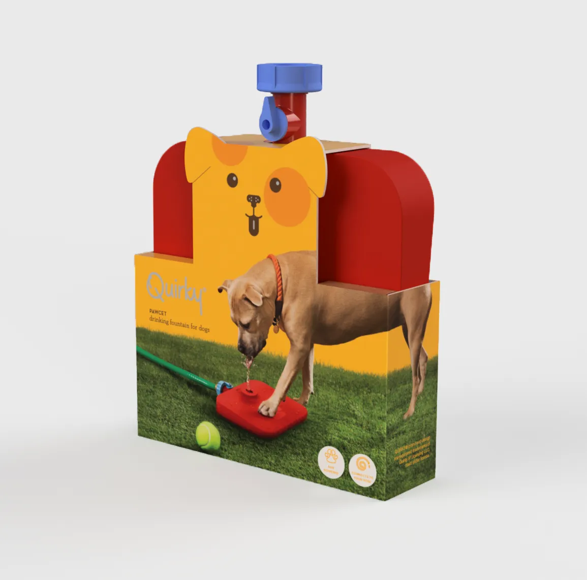 Pawcet Outdoor Dog Water Fountain With Hose Attachments