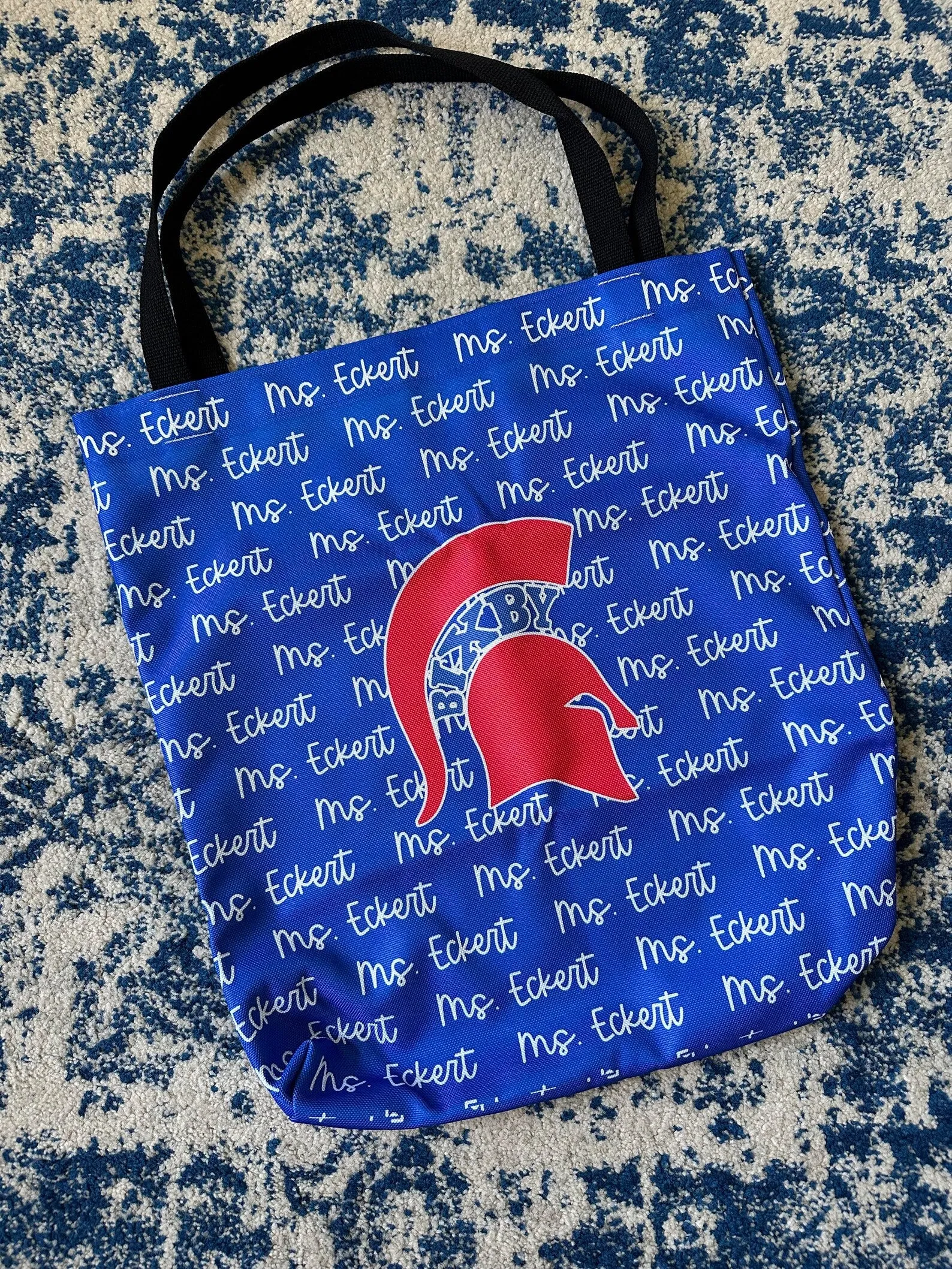 PERSONALIZED BIXBY SPARTAN HEAD 14x16 CANVAS TOTE BAG