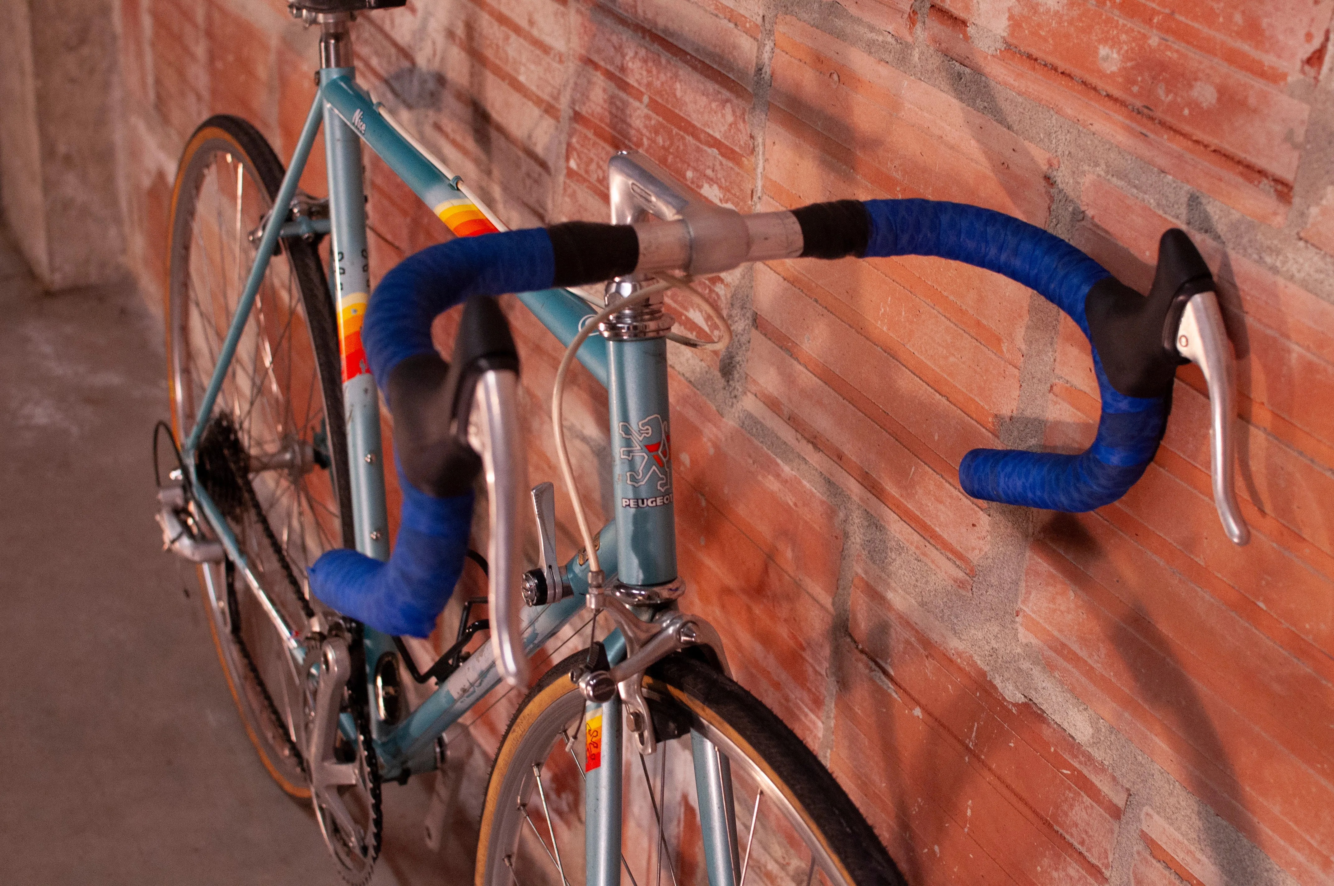 Peugeot Nice Vintage Steel Road Bike, 56cm/Large, light blue