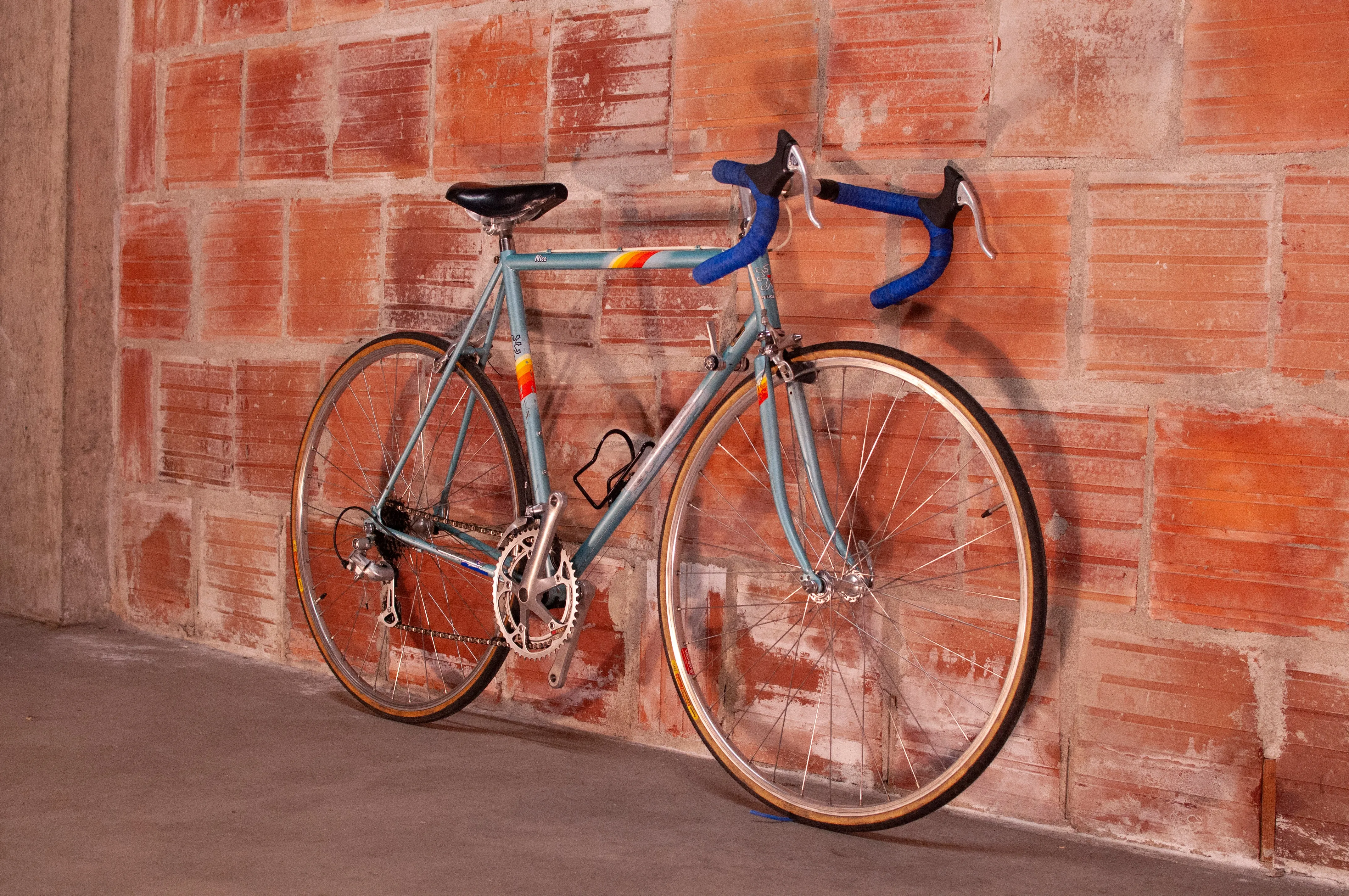 Peugeot Nice Vintage Steel Road Bike, 56cm/Large, light blue