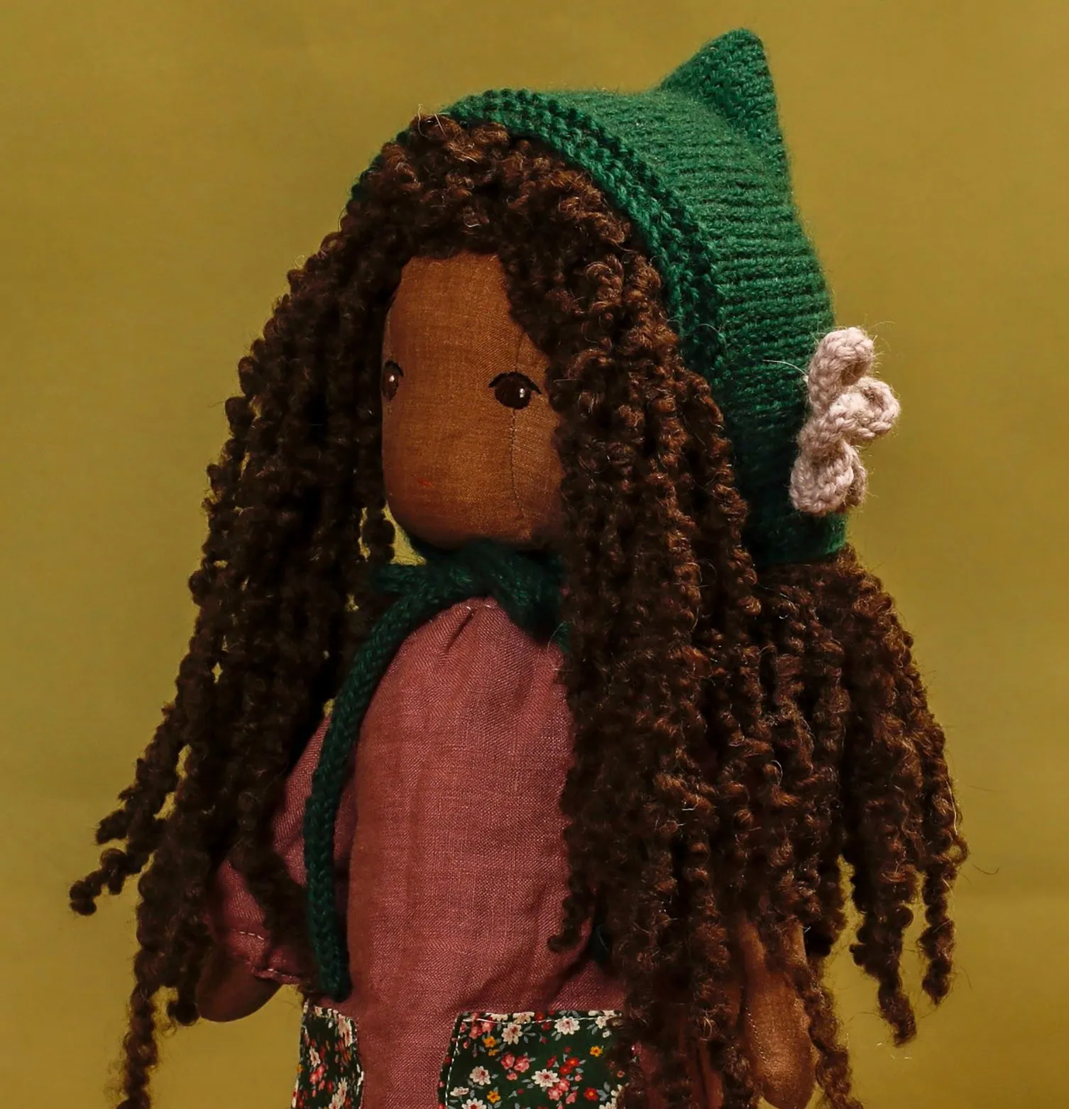 Pixie Hat   Flower Knitting Pattern - Doll