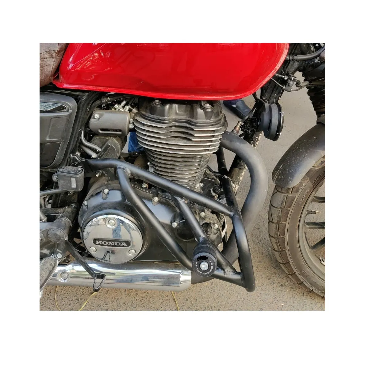 Premium Heavy Bike Crash Guard With 2 Slider For Honda Hness CB350