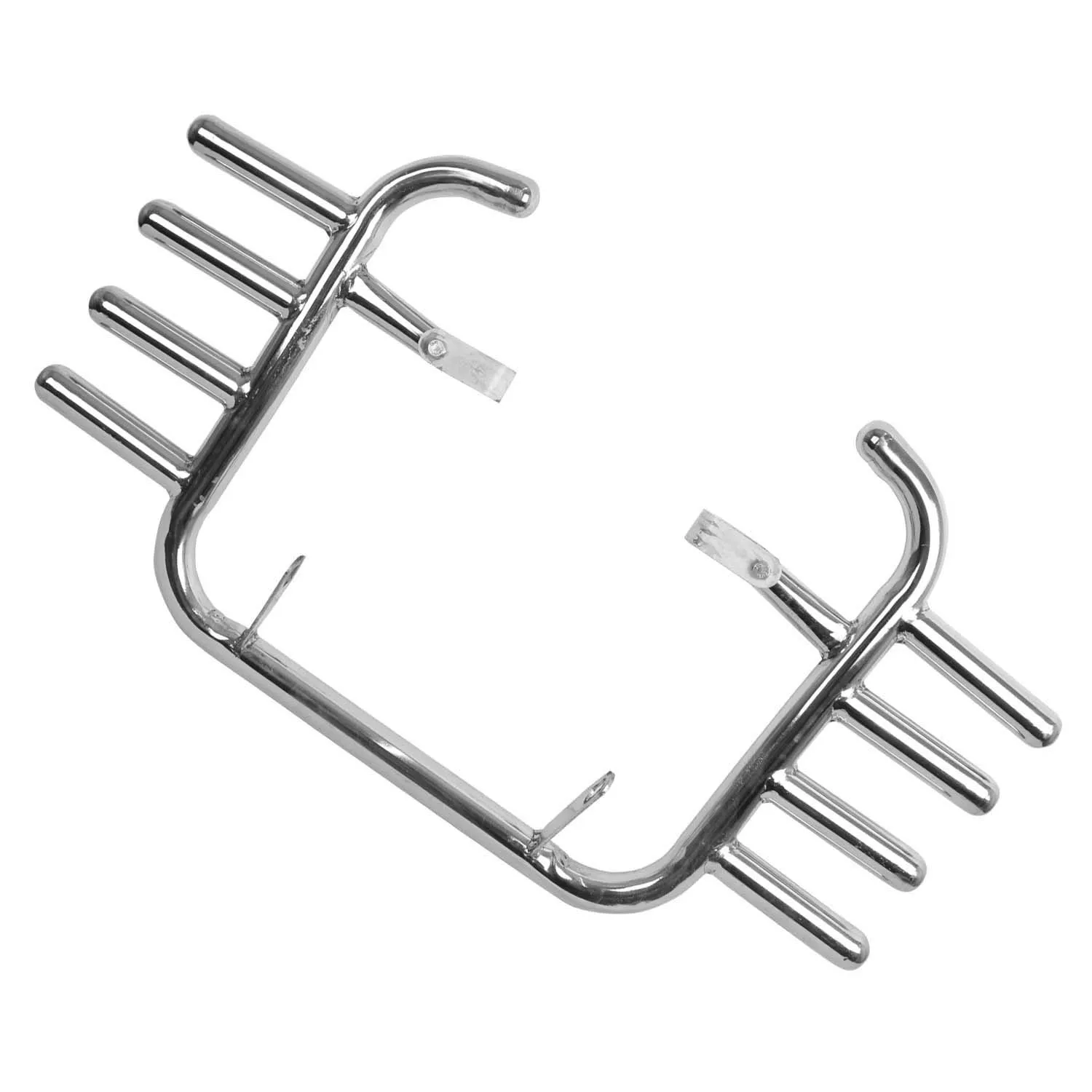 Premium Heavy Pure Stainless Steel Four Rod Leg Guard For - Jawa Classic,Jawa42,Jawa Perak,(Chrome).