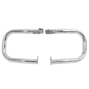 Premium Heavy Pure Stainless Steel Leg Guard for Jawa All Models Bike, (Chrome).