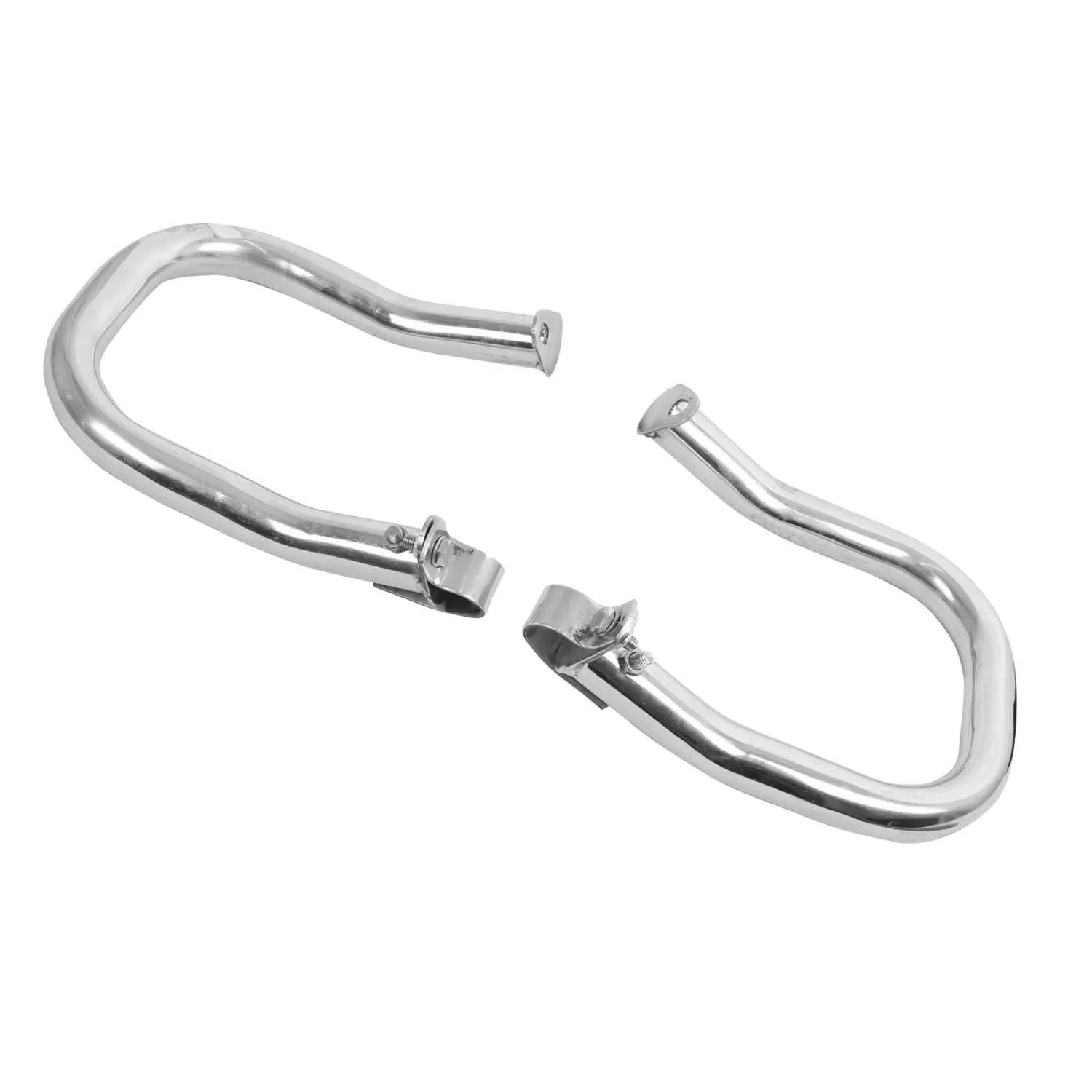 Premium Heavy Pure Stainless Steel Leg Guard for Jawa All Models Bike, (Chrome).
