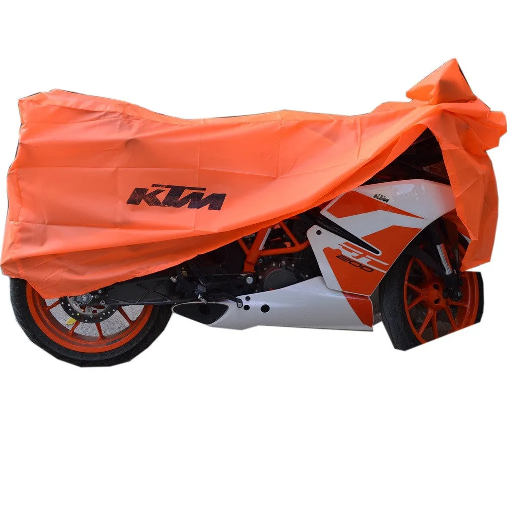 Premium Quality  Bike Body Cover With Mirror Pockets Yellow - KTM Duke 390 ABS