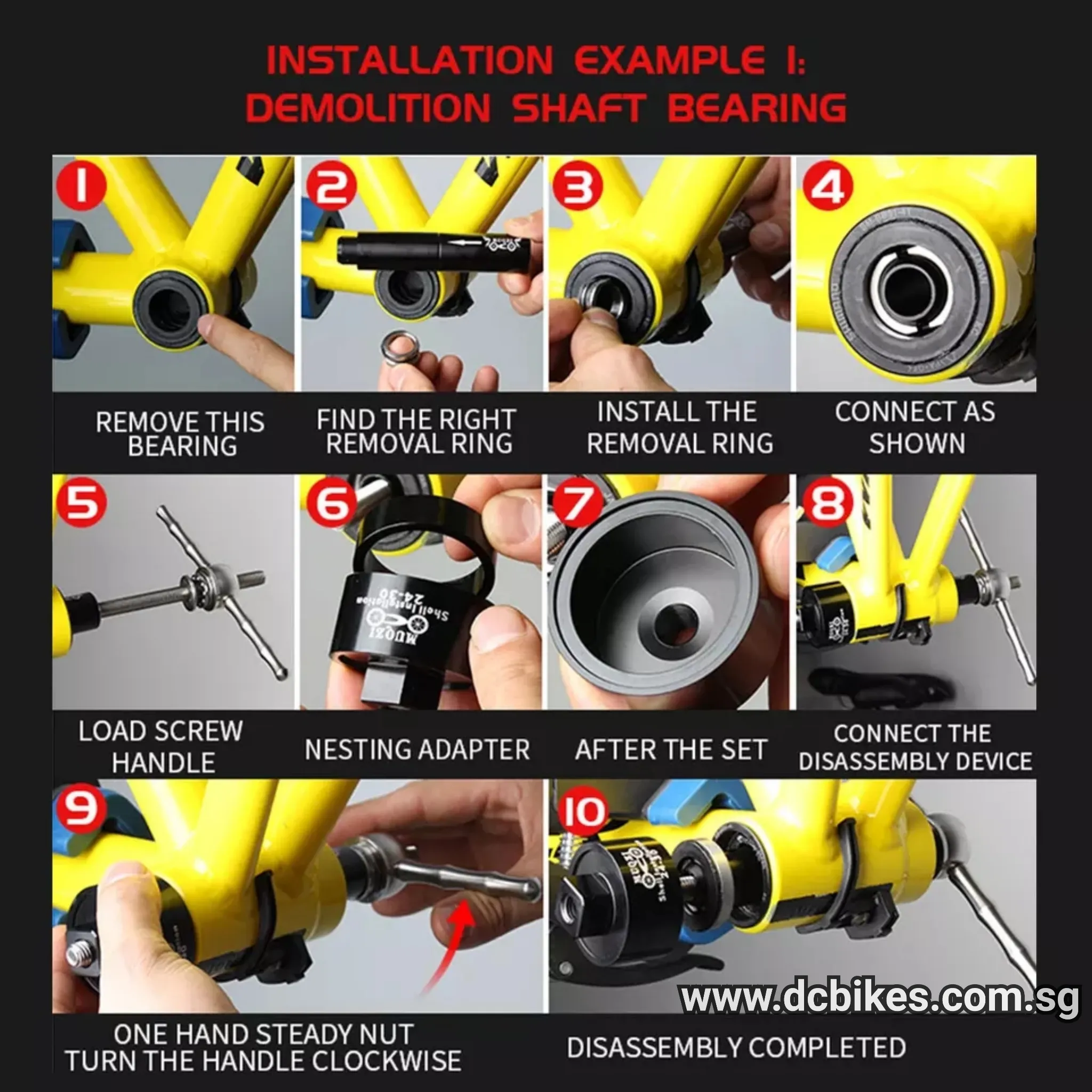 Press Fit Bottom Bracket Install Removal BB Tool Disassemble Shaft BB86 BB30 PF30 BB92 24mm GXP Dub Box Set
