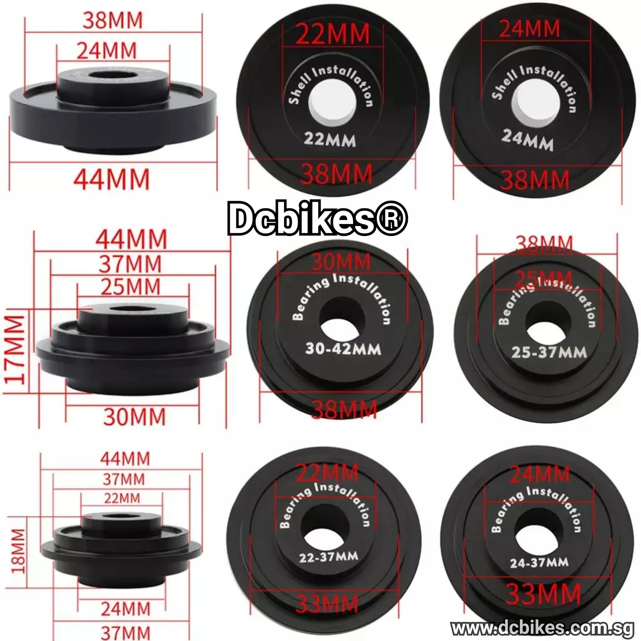 Press Fit Bottom Bracket Install Removal BB Tool Disassemble Shaft BB86 BB30 PF30 BB92 24mm GXP Dub Box Set