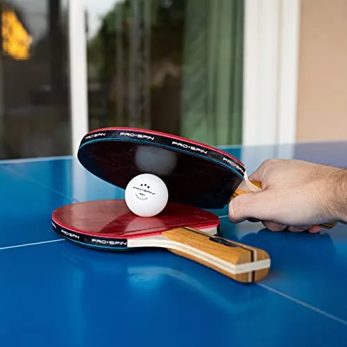 PRO SPIN Ping Pong Paddles - High-Performance 2-Player Set with Premium Table Tennis Rackets, 3-Star Ping Pong Balls, Compact Storage Case | Ping Pong Paddle Set of 2 for Indoor & Outdoor Games