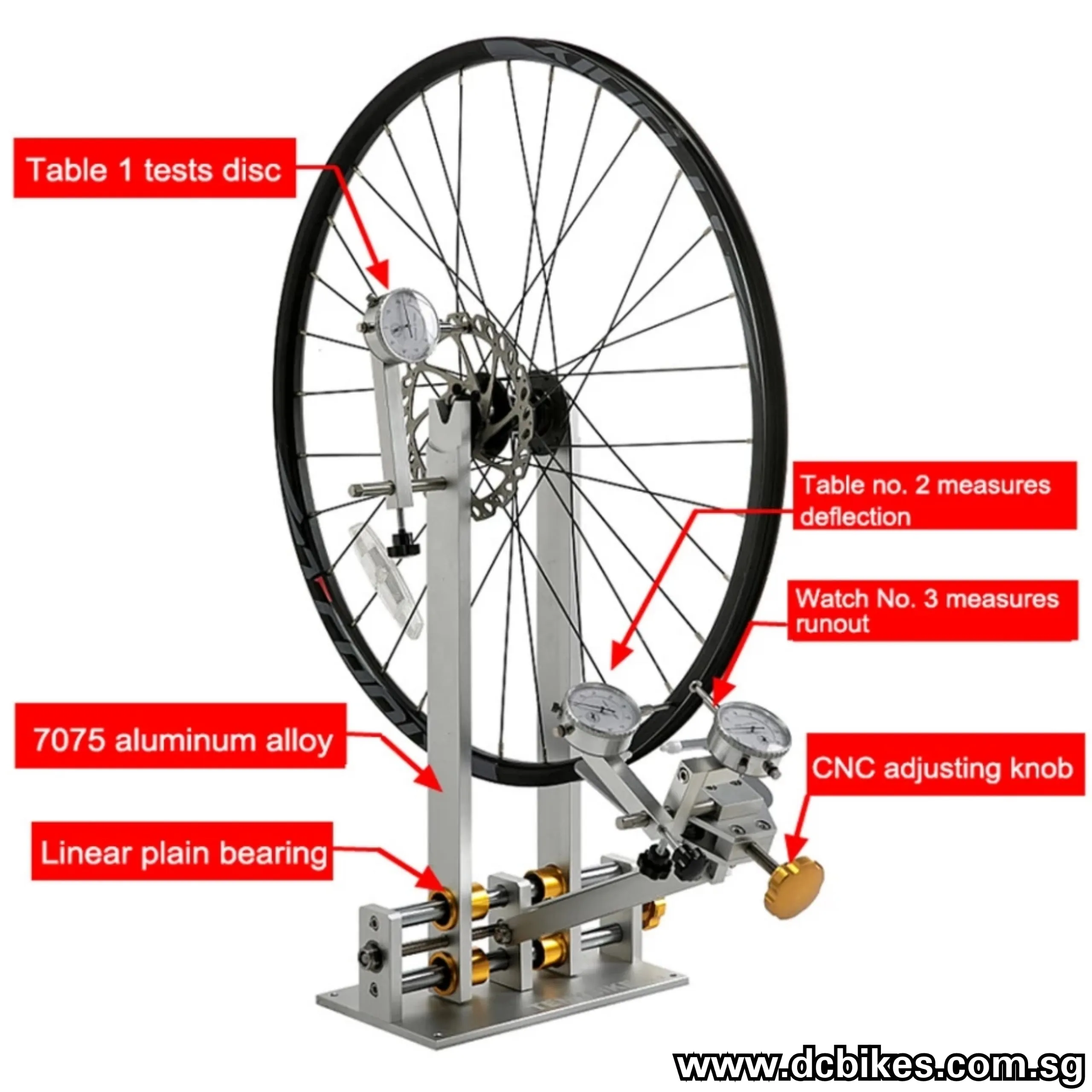 Professional Bicycle Wheel Truing Stand For 16" to 29"/700c   3 Indicator Dial Gauge Adjustment Repair Tool