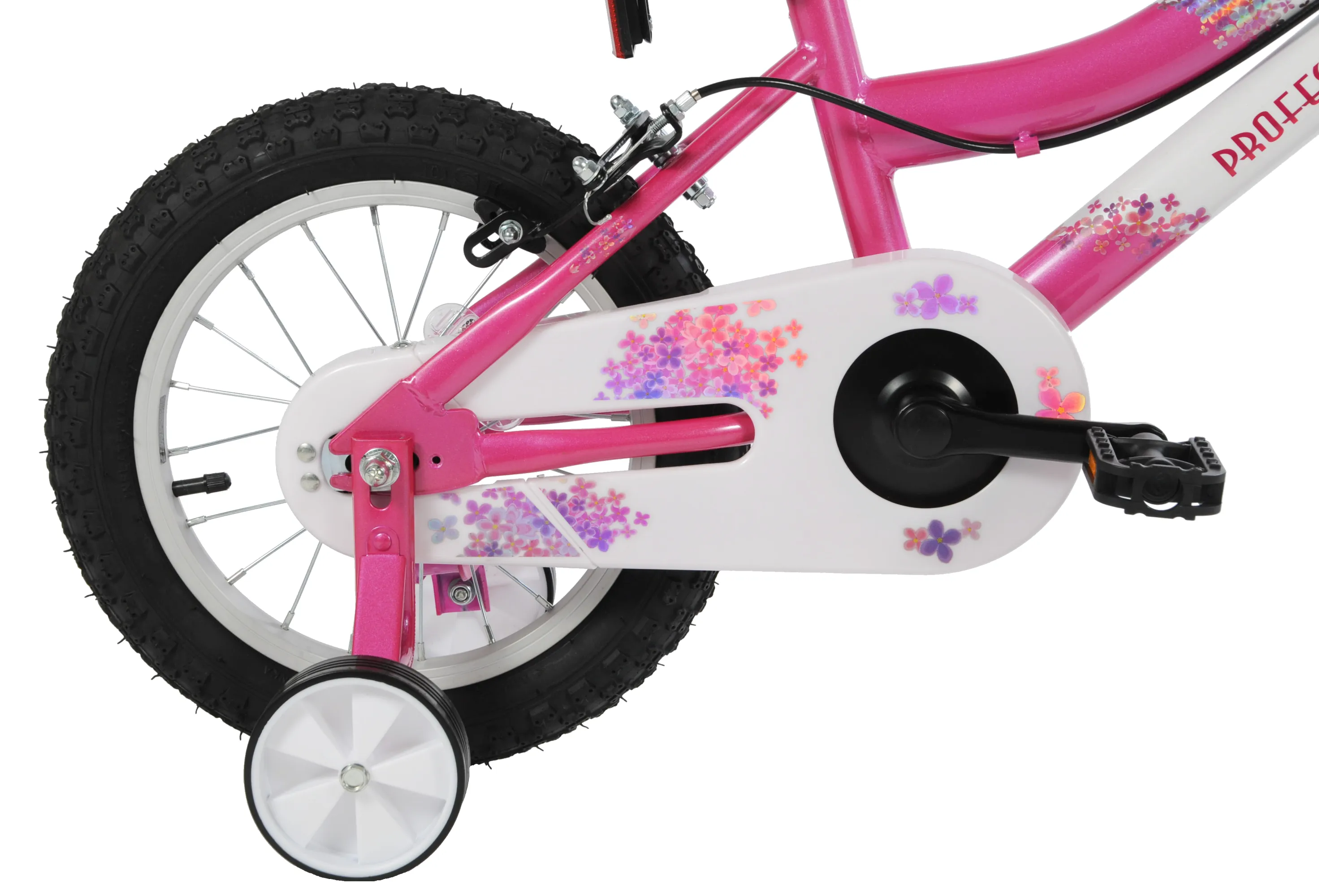 Professional Sparkle 12" Wheel Kids Bike - Pink and White