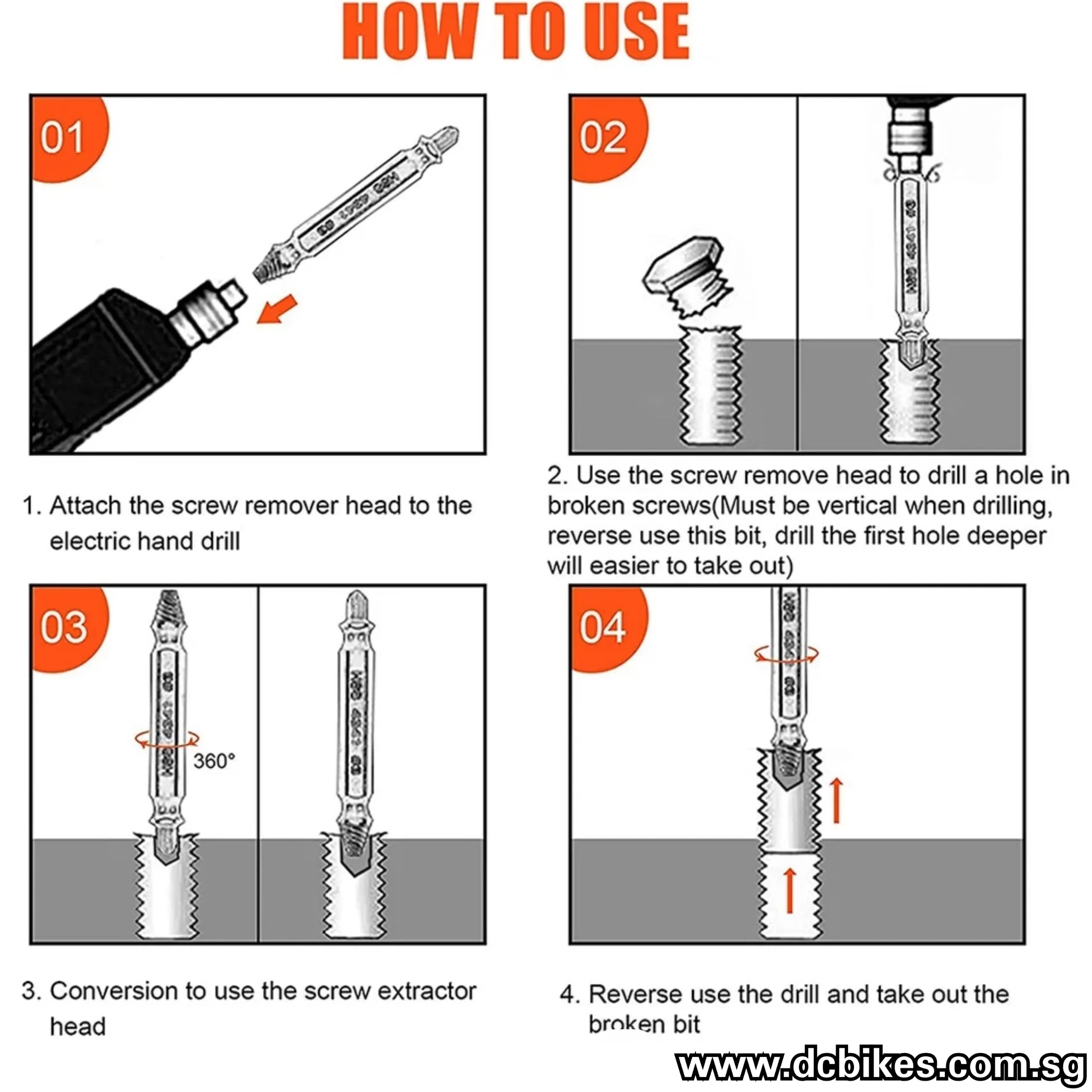 Professional Stripped Bolt Extractor For Damaged Screw Remover Broken T25 Tool Box