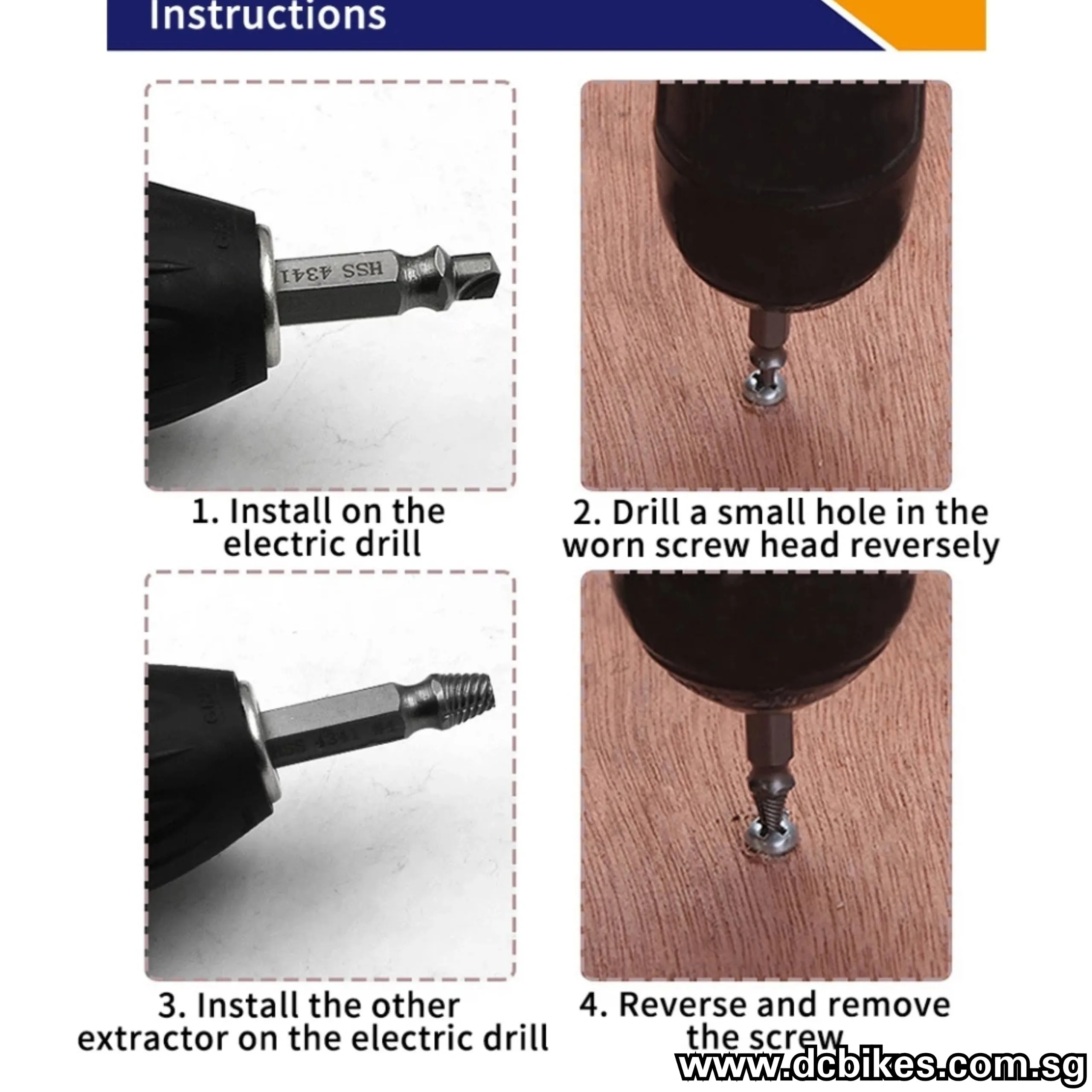 Professional Stripped Bolt Extractor For Damaged Screw Remover Broken T25 Tool Box