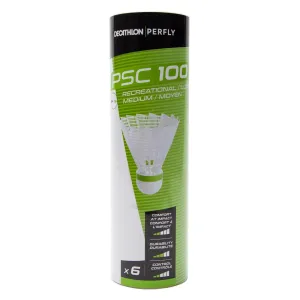 PSC 100 MEDIUM  PLASTIC SHUTTLECOCK x 6 CH