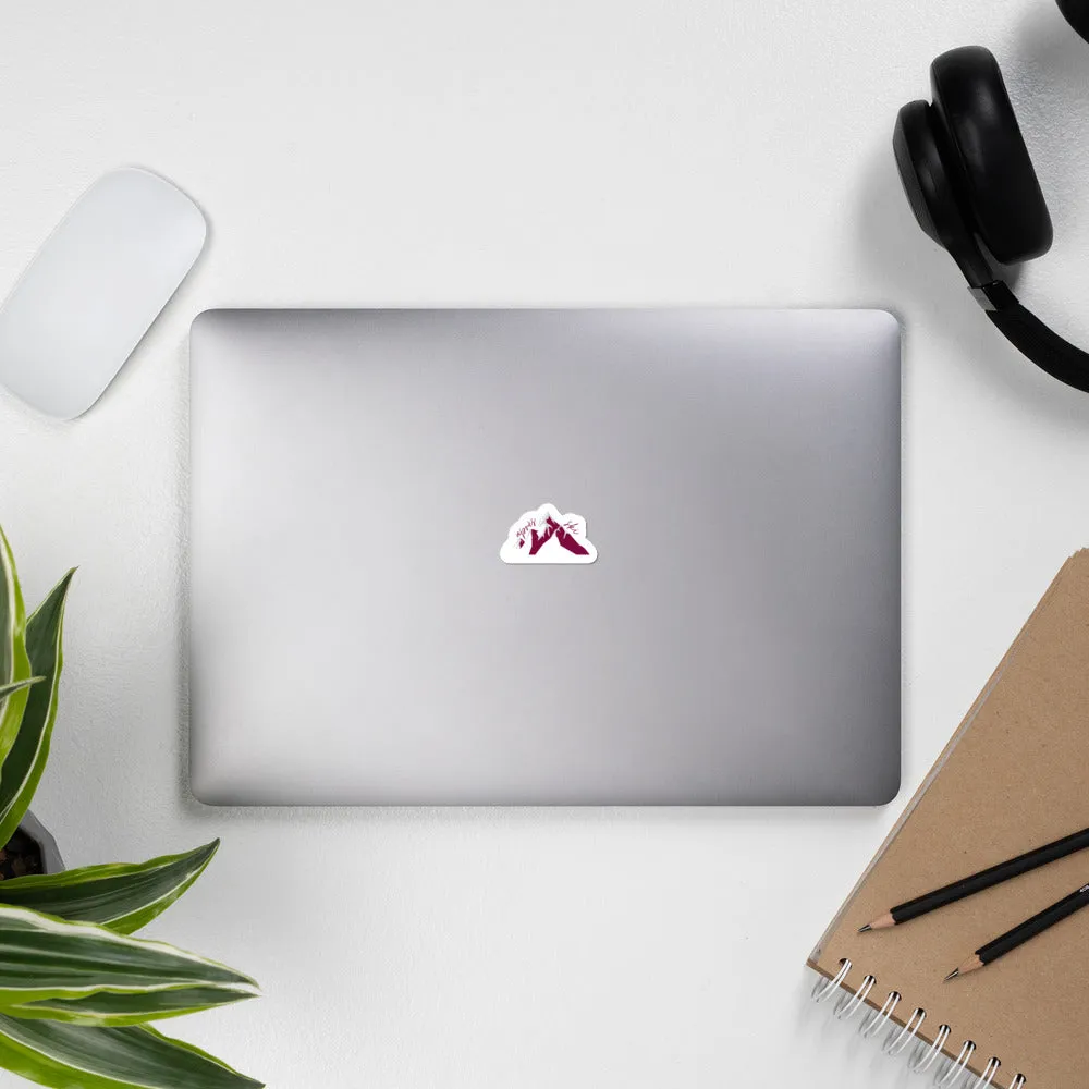 "MOUNTAIN- BURGUNDY" Stickers