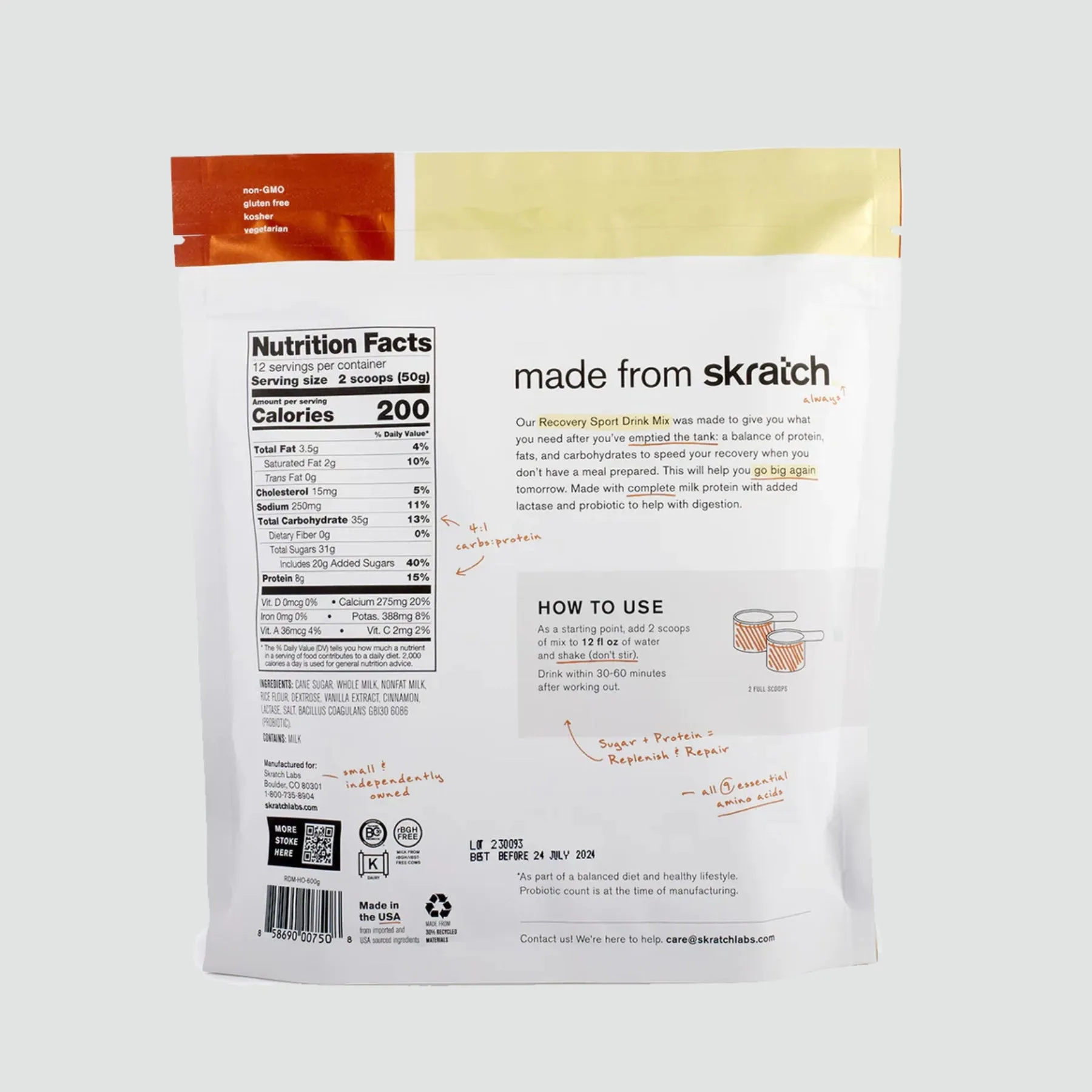 Recovery Sport Drink Mix - Horchata