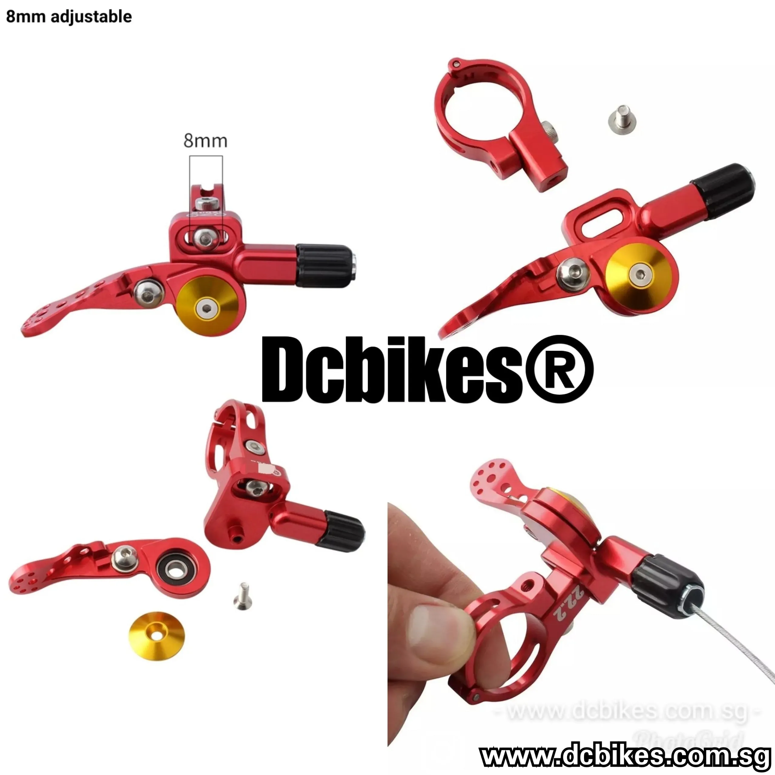 Red/Black Universal MTB Dropper Seat Post Remote Lever   Cable