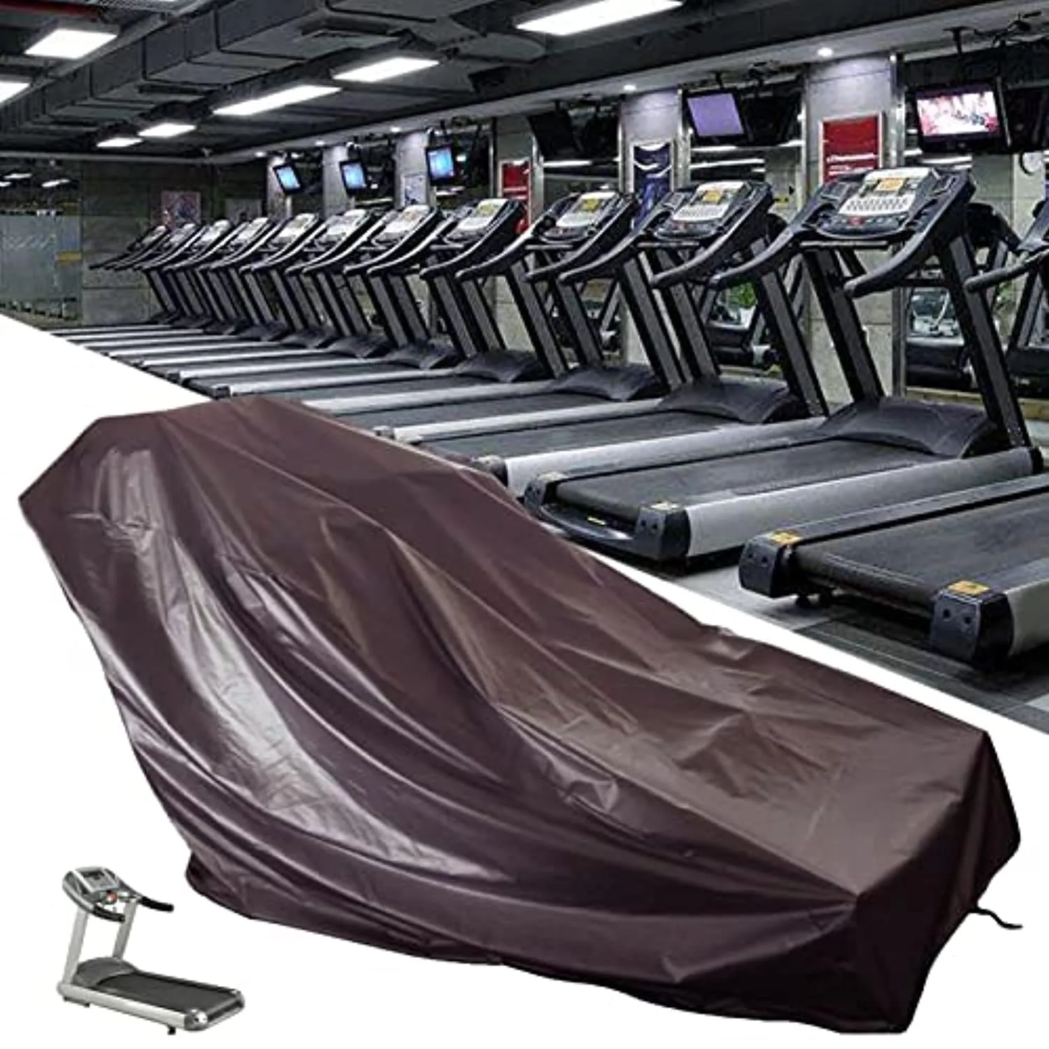 RHDFKOD Treadmill Cover Extra Large, Waterproof Exercise Machine Cover Oxford Fabric Sports Running Machine Dustproof Protective Cover for Fitness Equipment