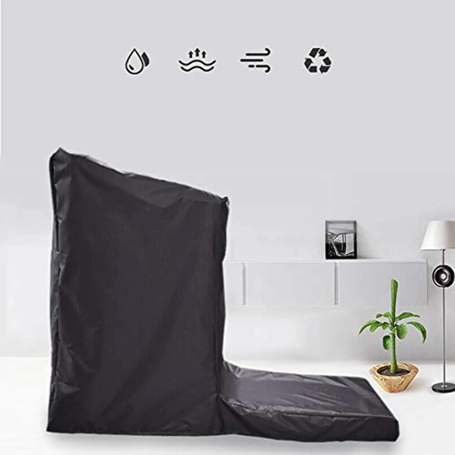 RIYIFER Treadmill Protective Cover, Non-Folding Treadmill Cover Dustproof Waterproof Upgrade Heavy-Duty 210D Oxford Cloth for Indoor Or Outdoor Use,Black,165x76x140cm