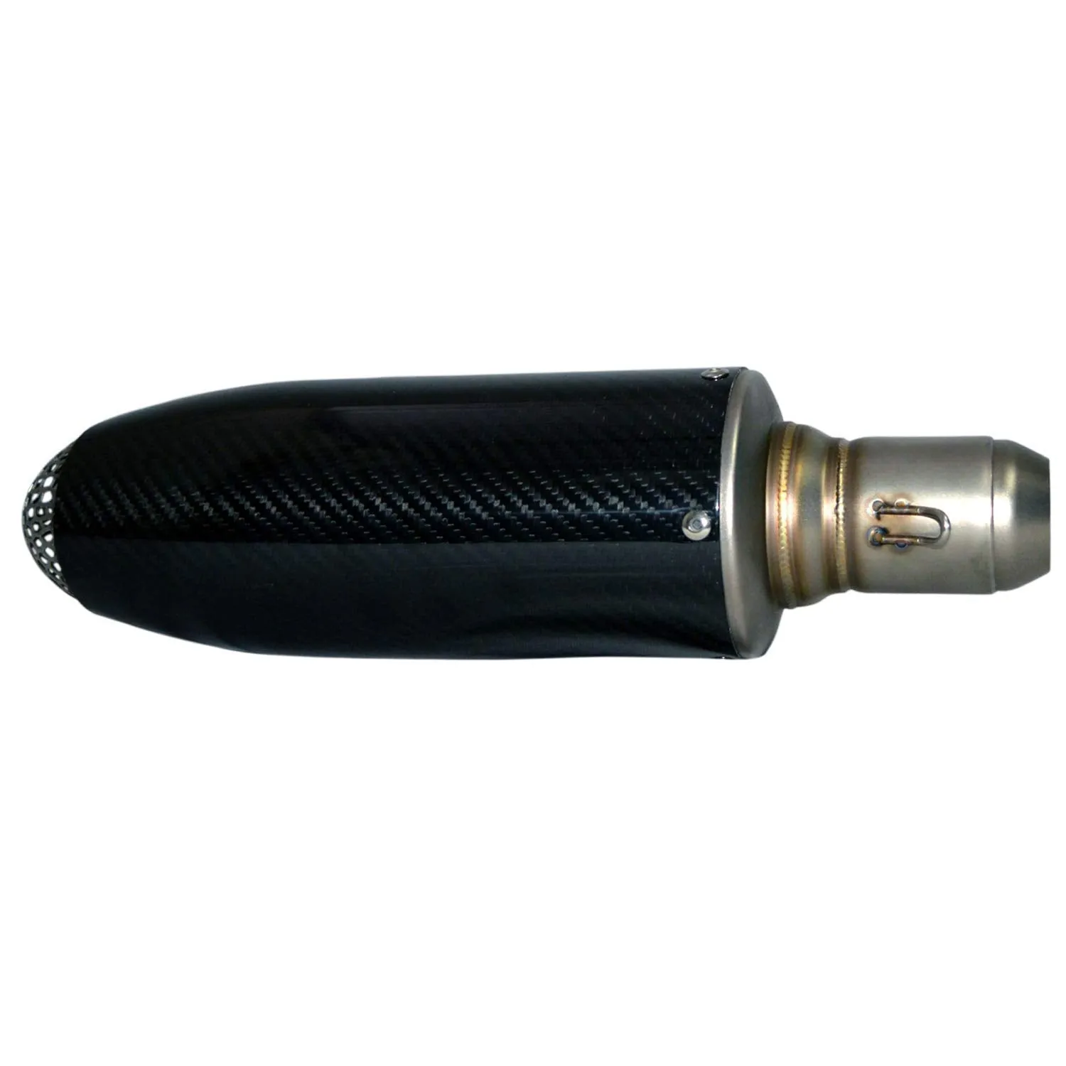 R.J.VON- Bike Carbon Fiber Exhaust Muffler Silencer ( Black)