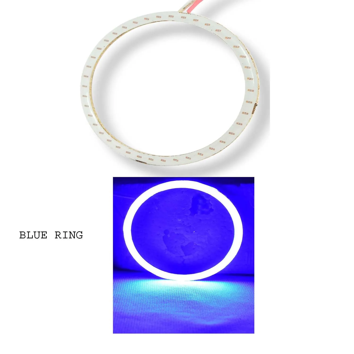 R.J.VON Bike Head COB 70 MM (Ring Blue color, Pack of 2 Pcs.)