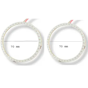 R.J.VON Bike Head COB 70 MM (Ring Blue color, Pack of 2 Pcs.)