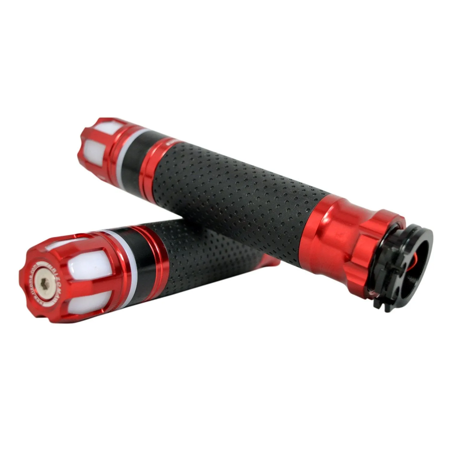 R.J.Von Hand Grip with End Bar LED Light (Pack of 2)