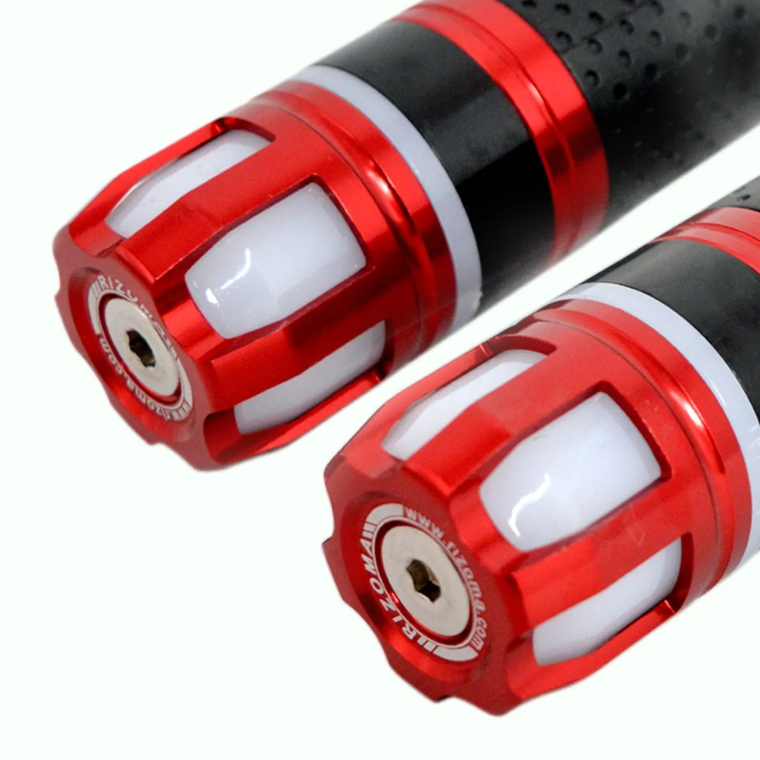 R.J.Von Hand Grip with End Bar LED Light (Pack of 2)
