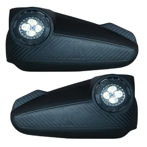 R.J.VON Handlebar Hand Guard Protector with 4 Led Fog Lamp