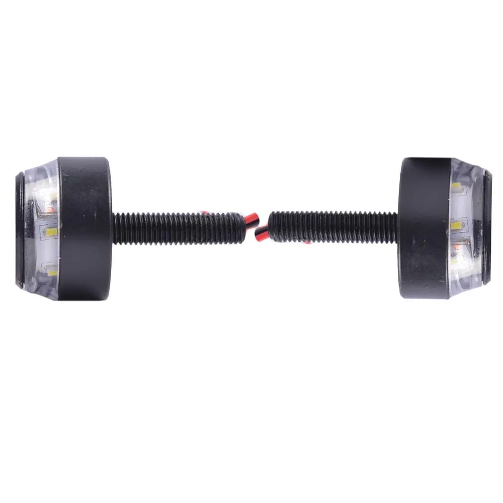 R.J.VON Handlebar Turn Signal Bar End LED Side Indicator Light For - All bike (White,Set of 2)