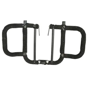 R.J.VON Heavy Quality Leg Guard with Wrap Black Rope