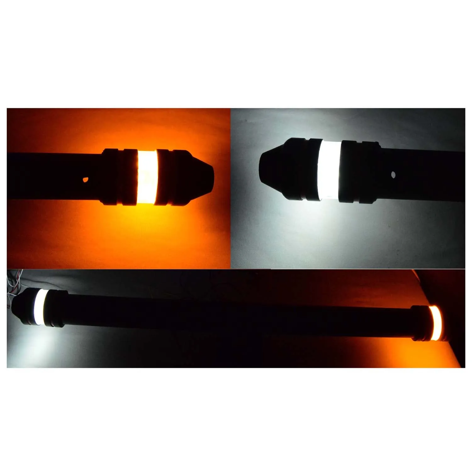R.J.VON - LED Leg Guard Double Colour Single Road Black