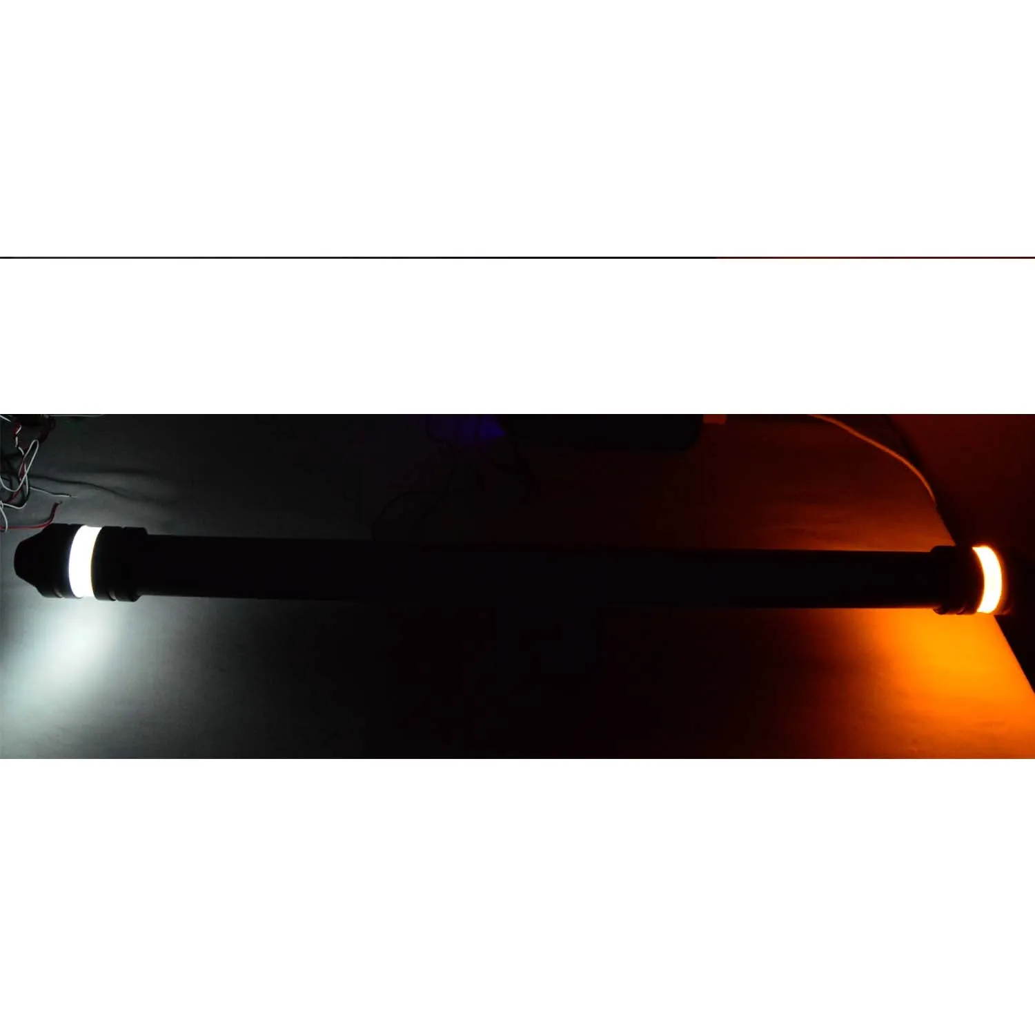 R.J.VON - LED Leg Guard Double Colour Single Road Black