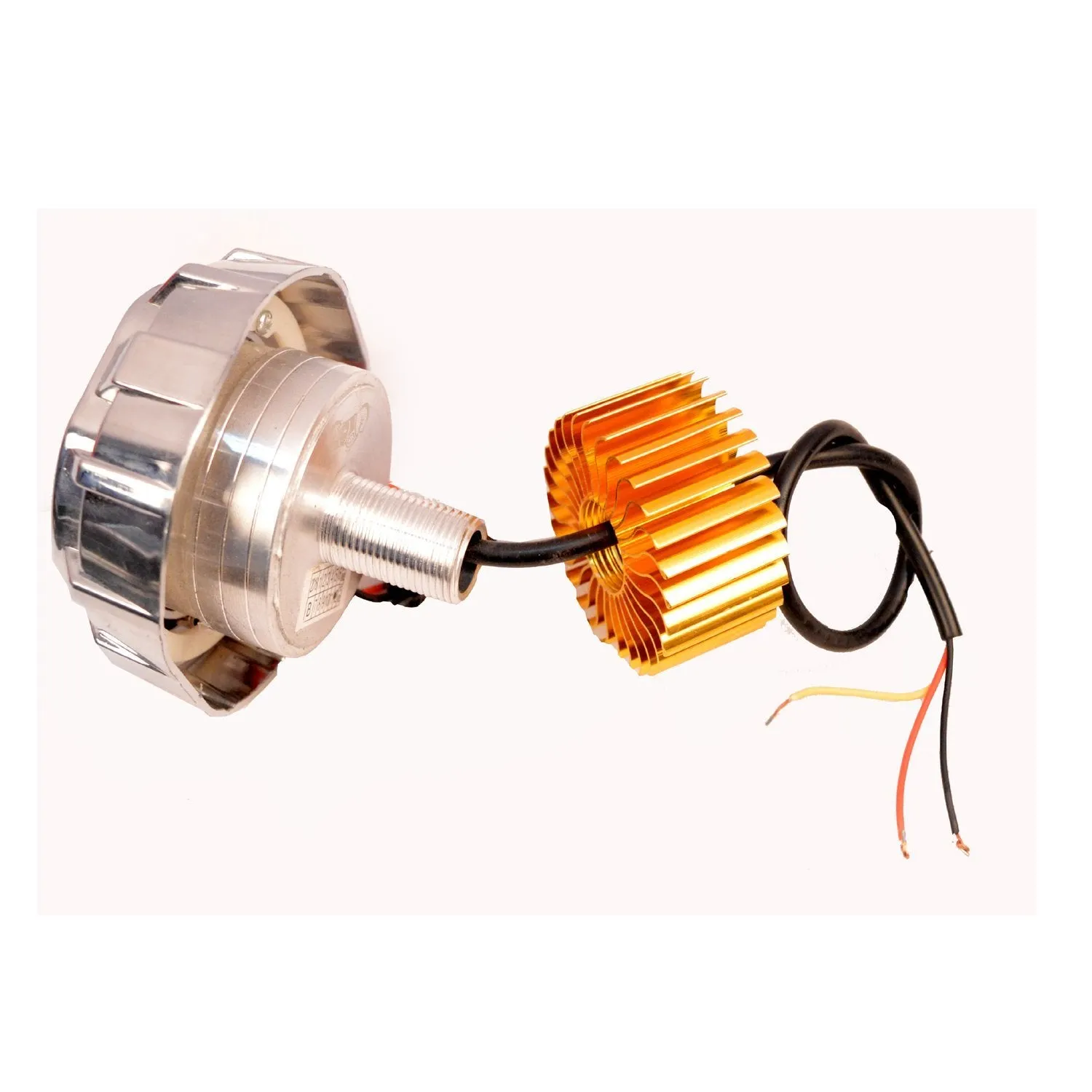 R.J.VON - LED Projector Headlight Kit Super Bright Hi-Lo Beam With OD Angel Eye Devil Eye Multicolor