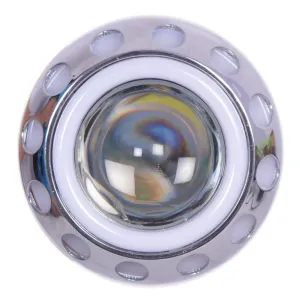 R.J.VON - LED Projector Headlight Kit Super Bright Hi-Lo Beam With OD Angel Eye Devil Eye Multicolor