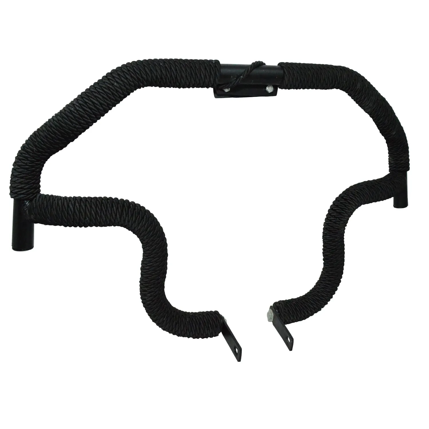 R.J.VON Leg Guard Eagle Face with Wrap Black Rope