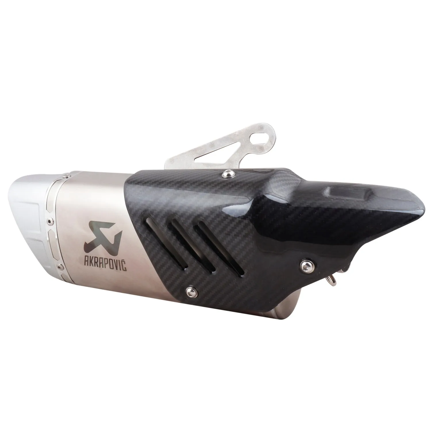 R.J.VON Universal Bike Exhaust AKRAPOVIC Chrom