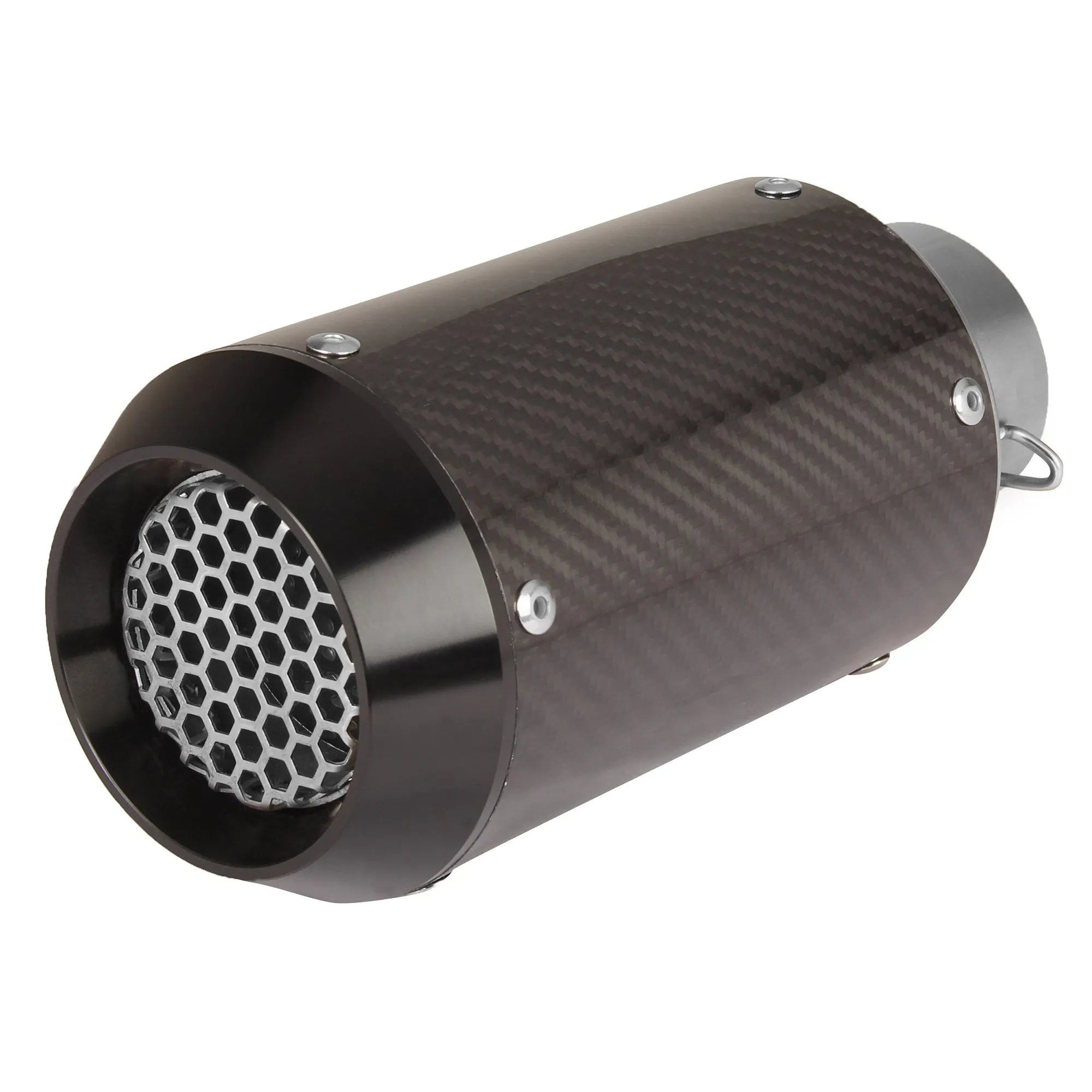 R.J.VON  Universal Bike Exhaust Muffler Pipe Carbon Fiber