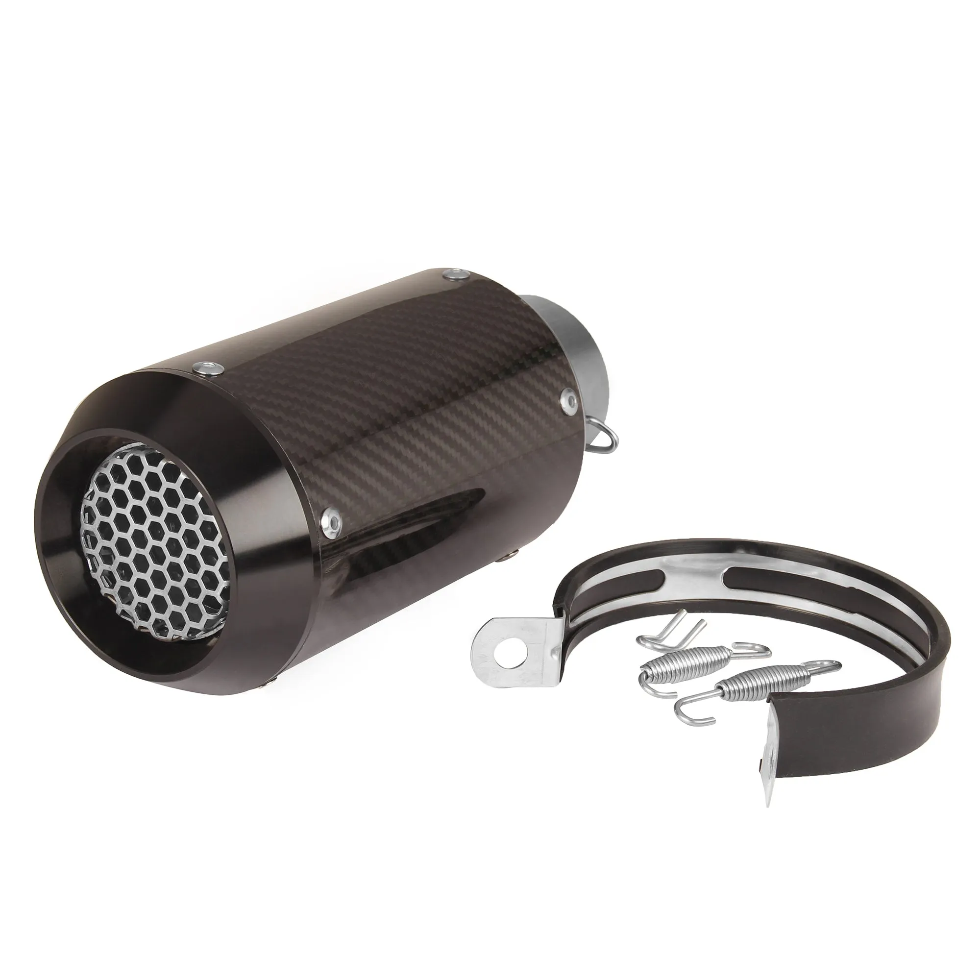 R.J.VON  Universal Bike Exhaust Muffler Pipe Carbon Fiber