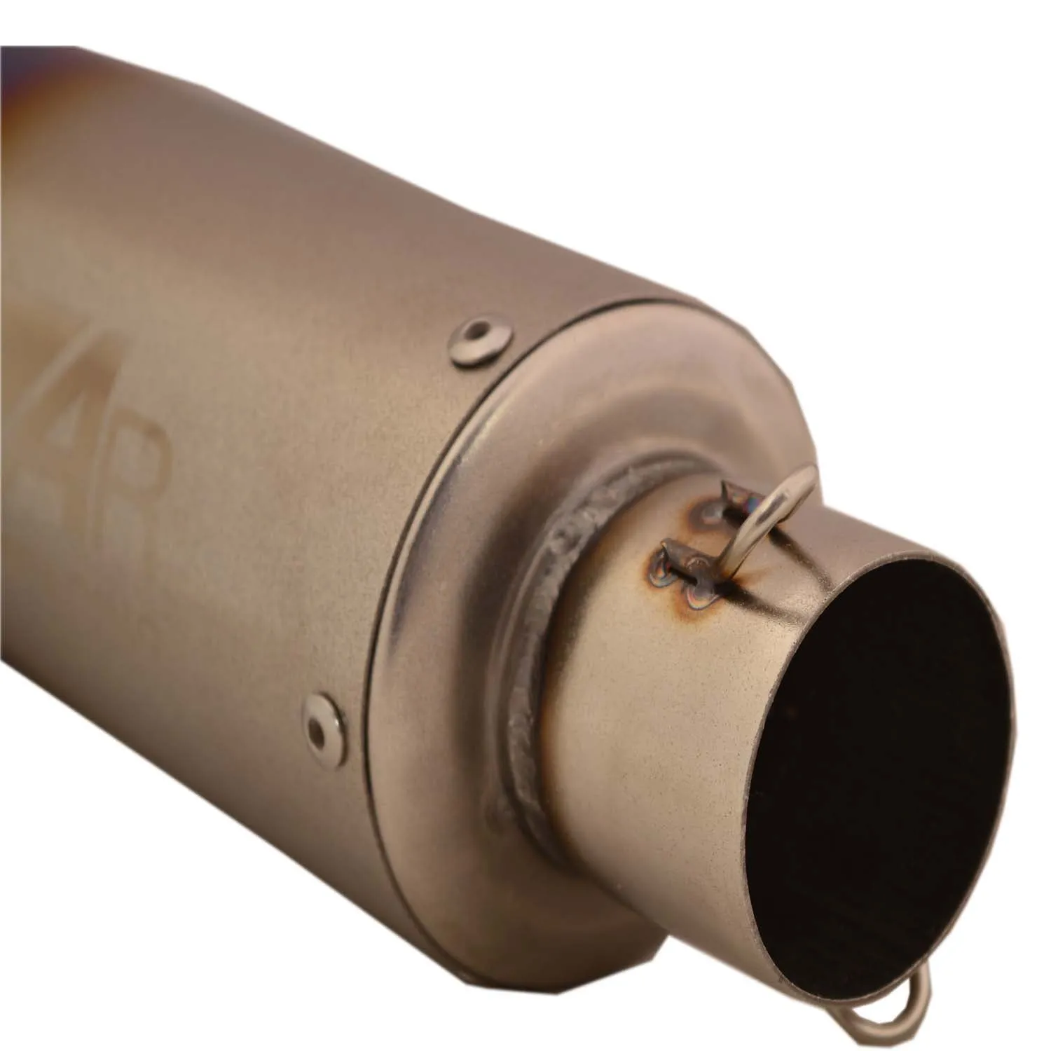 R.J.VON Universal Bike Exhaust Silencer AustinRACING (Silver)