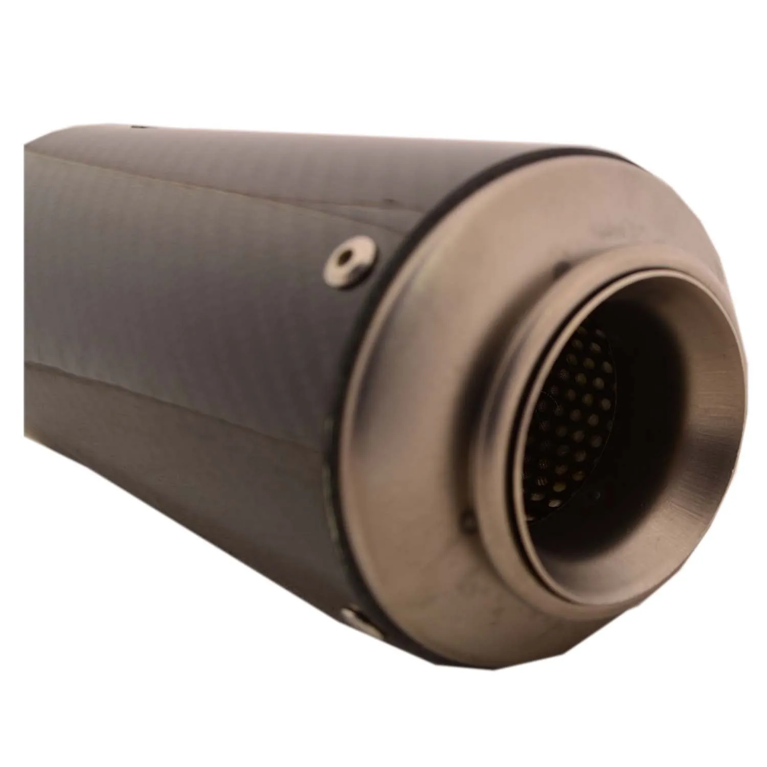 R.J.VON Universal Bike Exhaust Silencer Carbon Long Straight (Black)