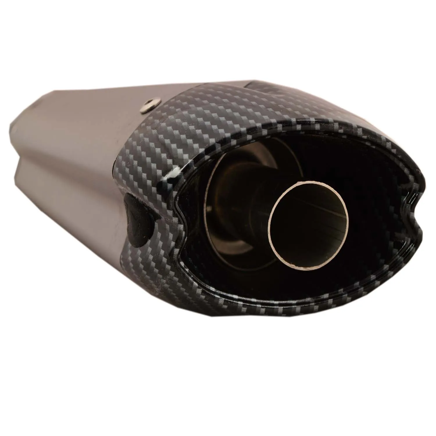 R.J.VON Universal Bike Exhaust Silencer Carbon With DB Killer Long (Black)