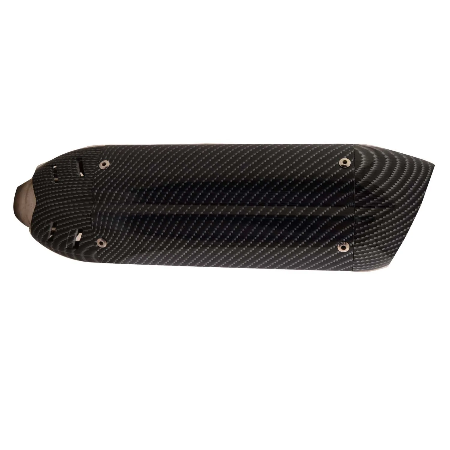R.J.VON Universal Bike Exhaust Silencer Carbon With DB Killer Long Straight (Black)