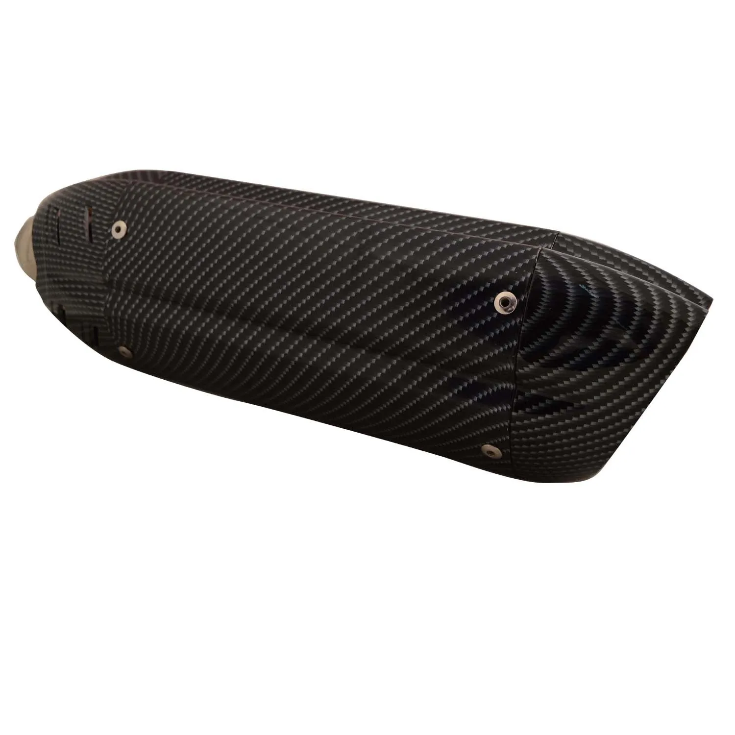 R.J.VON Universal Bike Exhaust Silencer Carbon With DB Killer Long Straight (Black)