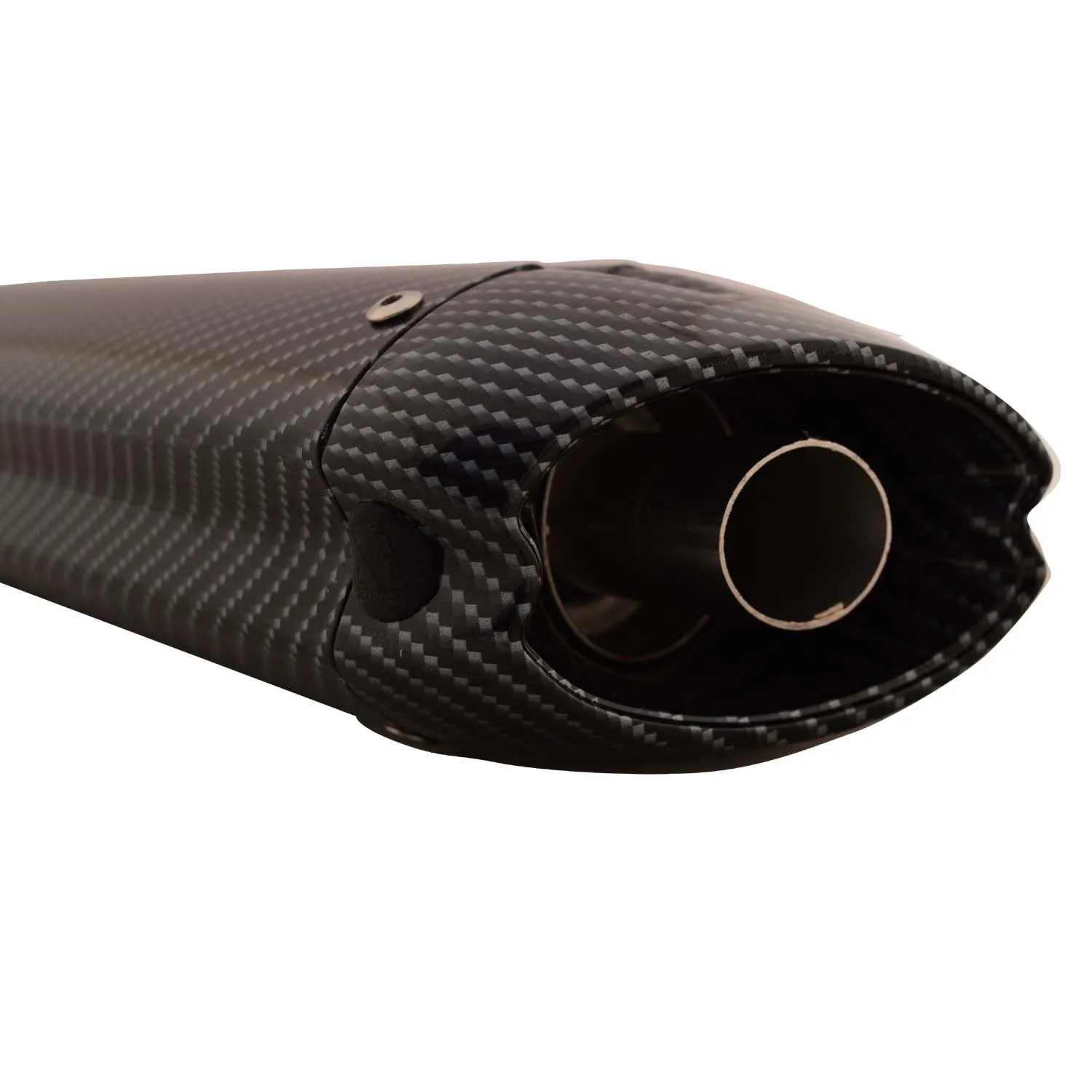 R.J.VON Universal Bike Exhaust Silencer Carbon With DB Killer Long Straight (Black)