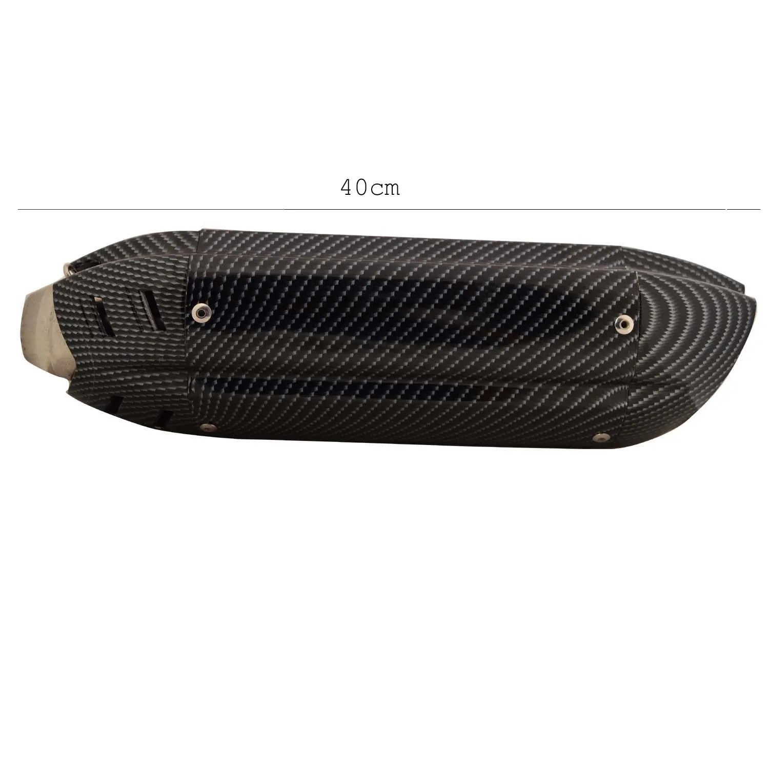 R.J.VON Universal Bike Exhaust Silencer Carbon With DB Killer Long Straight (Black)