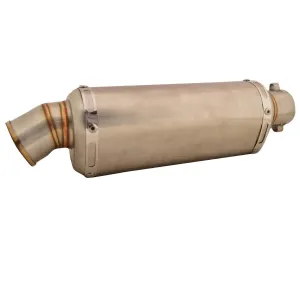 R.J.VON Universal Bike Exhaust Silencer Flame King Big (Silver)