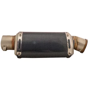 R.J.VON Universal Bike Exhaust Silencer Flame King Carbon Small (Black)